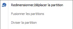 Redimensionner partition